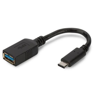 Schwarz Und günstig Kaufen-Digitus USB 3.1 Kabel 0,15m Typ-C zu Typ-A OTG St./Bu. schwarz. Digitus USB 3.1 Kabel 0,15m Typ-C zu Typ-A OTG St./Bu. schwarz <![CDATA[• USB-Adapter • Anschlüsse: USB Typ C und USB Typ A • Farbe: schwarz, Länge: 0,15m • Doppelt geschirmt, UL-ze