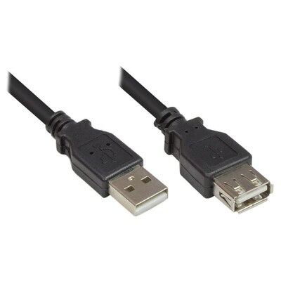 USB zu  günstig Kaufen-Good Connections USB 2.0 Verlängerungskabel 0,15m St. A zu Bu. A schwarz. Good Connections USB 2.0 Verlängerungskabel 0,15m St. A zu Bu. A schwarz <![CDATA[• USB-Kabel • Anschlüsse: USB Typ A und USB Typ A • Farbe: schwarz, Länge: 0,15m 