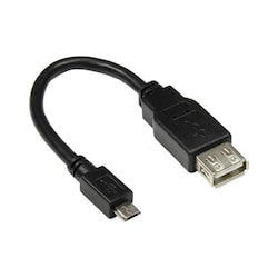 Good Connections 0,1m USB2.0 St. micro B zu Bu. A Adapterkabel schwarz OTG