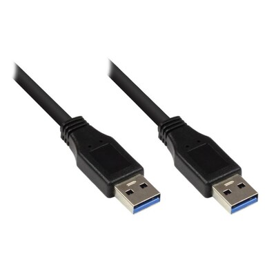 schwarz/Silber günstig Kaufen-Good Connections USB 3.0 Anschlusskabel 0,5m St. A zu St. A schwarz. Good Connections USB 3.0 Anschlusskabel 0,5m St. A zu St. A schwarz <![CDATA[• USB-Kabel • Anschlüsse: USB Typ A und USB Typ A • Farbe: schwarz, Länge: 0,5m • passend für: Dat