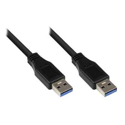 USB A günstig Kaufen-Good Connections USB 3.0 Anschlusskabel 1,8m St. A zu St. A schwarz. Good Connections USB 3.0 Anschlusskabel 1,8m St. A zu St. A schwarz <![CDATA[• USB-Kabel • Anschlüsse: USB Typ A und USB Typ A • Farbe: schwarz, Länge: 1,8m]]>. 