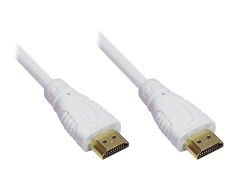 Good Connections 0,5m High-Speed HDMI Anschlusskabel wei&szlig; mit Ethernet