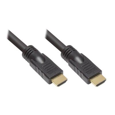 Anschlusskabel günstig Kaufen-Good Connections High-Speed HDMI Anschlusskabel 15m Ethernet schwarz. Good Connections High-Speed HDMI Anschlusskabel 15m Ethernet schwarz <![CDATA[• HDMI-Kabel • Anschlüsse: HDMI A und HDMI A • Farbe: schwarz, Länge: 15,0m • passend für: Audio