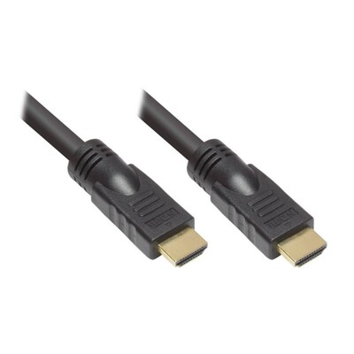 Braun/Schwarz günstig Kaufen-Good Connections High-Speed HDMI Anschlusskabel 15m Ethernet schwarz. Good Connections High-Speed HDMI Anschlusskabel 15m Ethernet schwarz <![CDATA[• HDMI-Kabel • Anschlüsse: HDMI A und HDMI A • Farbe: schwarz, Länge: 15,0m • passend für: Audio