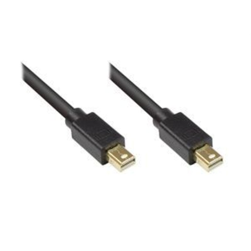 Good Connections Mini DisplayPort 1.2 Anschlusskabel 2m vergoldet schwarz