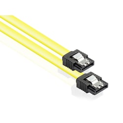Good Connections 0,5m SATA 6Gb/s Anschlusskabel gelb mit Metallclip