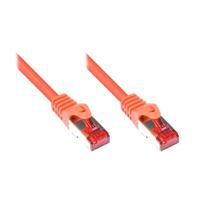 KAbel günstig Kaufen-Good Connections 0,25m RNS Patchkabel CAT6 S/FTP PiMF orange. Good Connections 0,25m RNS Patchkabel CAT6 S/FTP PiMF orange <![CDATA[• RJ45 Stecker an RJ45 Stecker, mit Rastnasenschutz (RNS) • Vergoldete Kontaktflächen • S/FTP-Kabel (Schirmung mit F