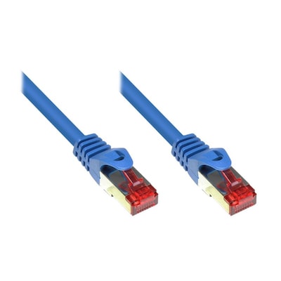 Kabel günstig Kaufen-Good Connections 1,5m RNS Patchkabel CAT6 S/FTP PiMF blau. Good Connections 1,5m RNS Patchkabel CAT6 S/FTP PiMF blau <![CDATA[• RJ45 Stecker an RJ45 Stecker, mit Rastnasenschutz (RNS) • Vergoldete Kontaktflächen • S/FTP-Kabel (Schirmung mit Folie u