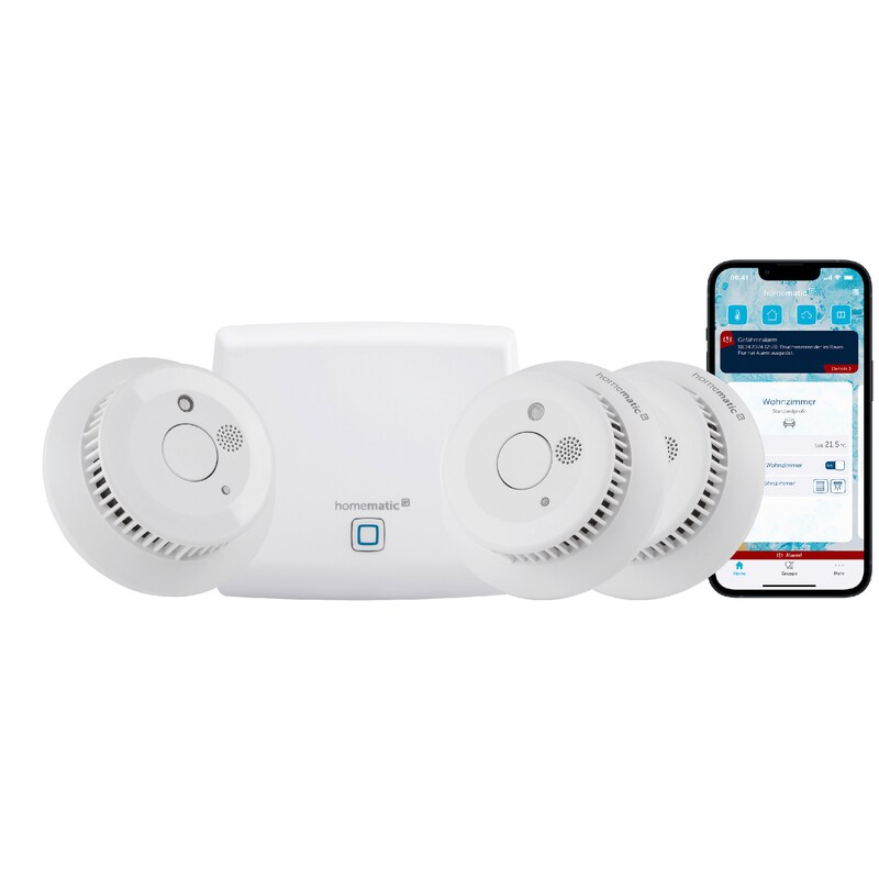 Homematic IP Starter Set, 3x Rauchwarnmelder HmIP-SK4 & Access Point