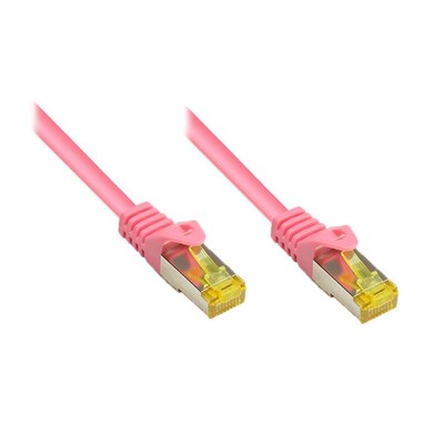 25 er günstig Kaufen-Good Connections 0,25m RNS Patchkabel mit Cat.7 Rohkabel S/FTP PiMF magenta. Good Connections 0,25m RNS Patchkabel mit Cat.7 Rohkabel S/FTP PiMF magenta <![CDATA[• Rohkabel nach Cat. 7 Vorgaben gefertigt • 2x geschirmte RJ45 Cat. 6A Stecker • S/FTP-