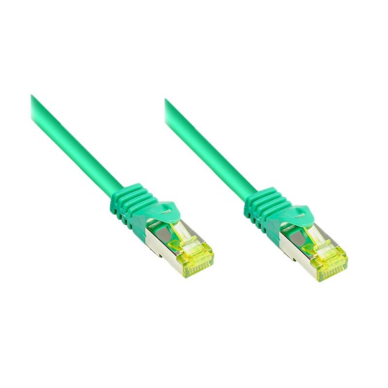 Good Connections 1,5m RNS Patchkabel mit Cat.7 Rohkabel S/FTP PiMF grün