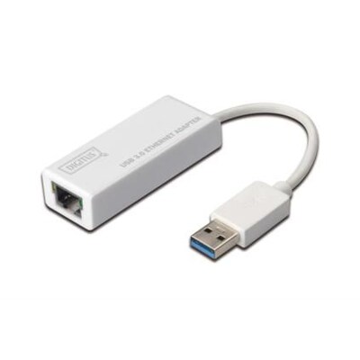 USB zu  günstig Kaufen-DIGITUS USB 3.0 Gigabit Ethernet Adapter Typ-A zu RJ45 St./Bu. weiß. DIGITUS USB 3.0 Gigabit Ethernet Adapter Typ-A zu RJ45 St./Bu. weiß <![CDATA[• RJ45-Adapter • Anschlüsse: USB Typ A und RJ45-Buchse • Farbe: weiß • passend für: • 