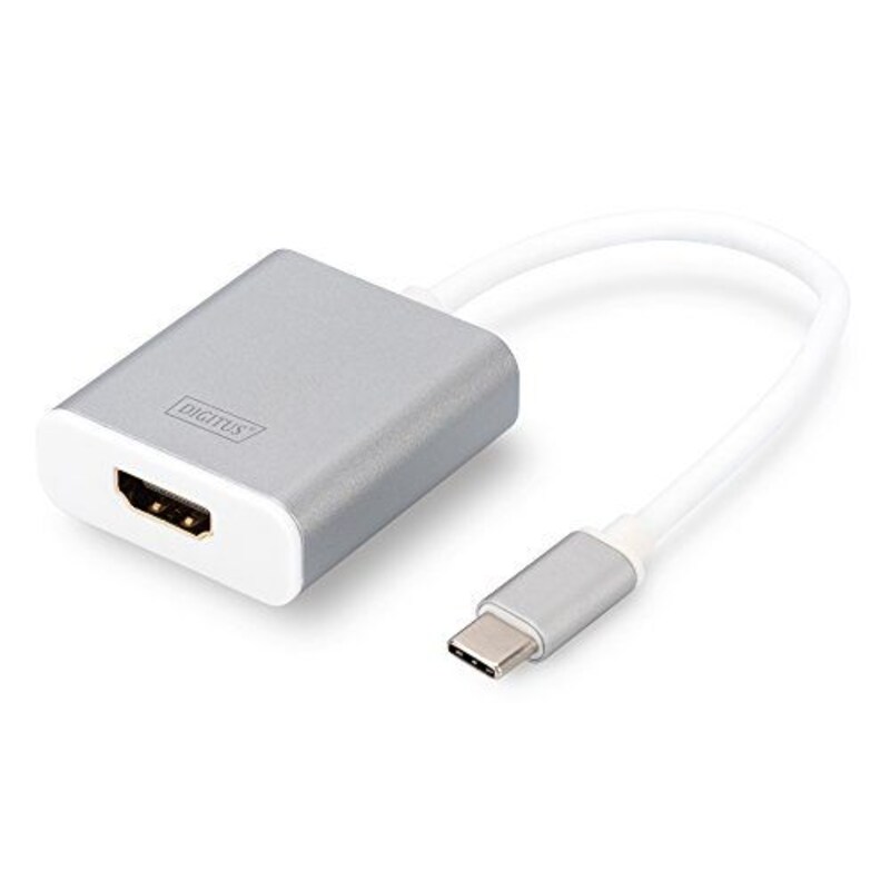 DIGITUS USB 3.0 Adapter 0,2m Typ-C zu HDMI 4K Grafik weiss