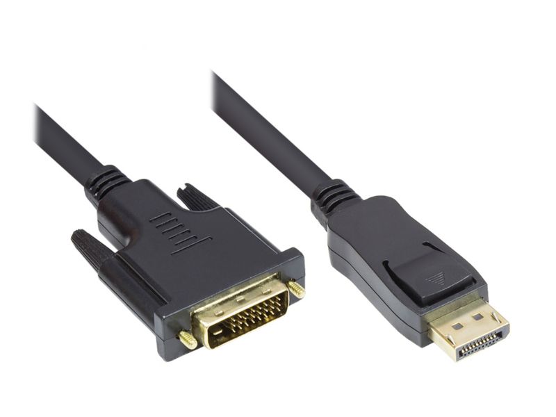 Good Connections 1,0m DisplayPort zu DVI-D Anschlusskabel schwarz