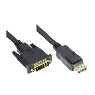 Display Port günstig Kaufen-Good Connections Anschlusskabel 1m DisplayPort zu DVI-D schwarz. Good Connections Anschlusskabel 1m DisplayPort zu DVI-D schwarz <![CDATA[• Displayport-Adapter • Anschlüsse: Displayport und DVI-D (24+1) Single Link • Farbe: schwarz, Länge: 1,0m 