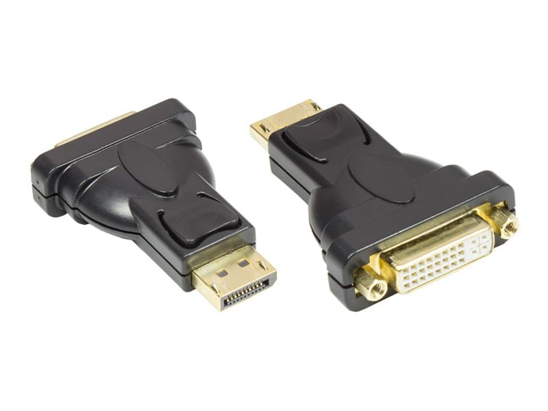 Good Connections DisplayPort St. zu DVI-I Bu. Adapter schwarz 24K vergoldet