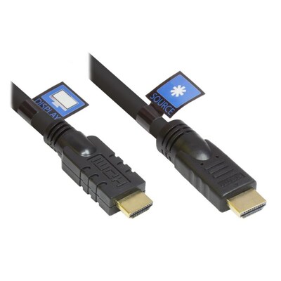 Kabel 10m günstig Kaufen-Good Connections HDMI Kabel 10m mit Ethernet 4K2K UHD schwarz. Good Connections HDMI Kabel 10m mit Ethernet 4K2K UHD schwarz <![CDATA[• HDMI-Kabel • Anschlüsse: HDMI A und HDMI A • Farbe: schwarz, Länge: 10,0m • passend für: Audio/Video • Far