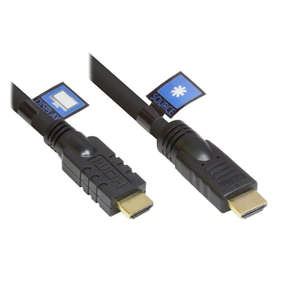 Video Kabel günstig Kaufen-Good Connections HDMI Kabel 10m mit Ethernet 4K2K UHD schwarz. Good Connections HDMI Kabel 10m mit Ethernet 4K2K UHD schwarz <![CDATA[• HDMI-Kabel • Anschlüsse: HDMI A und HDMI A • Farbe: schwarz, Länge: 10,0m • passend für: Audio/Video • Far