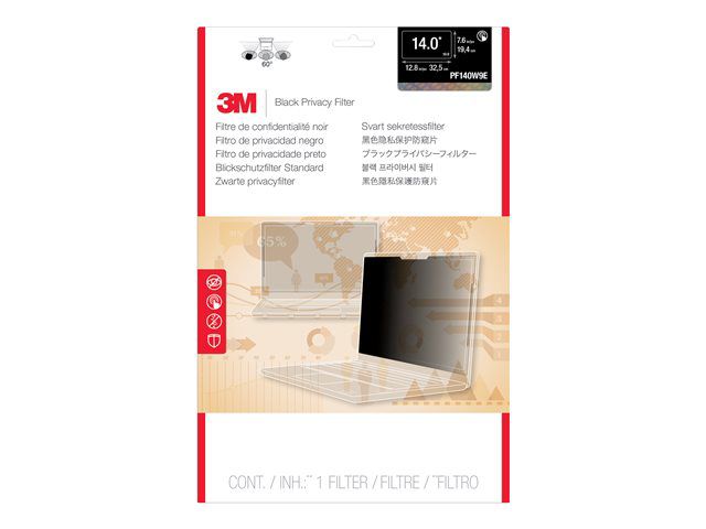 3M PF140W9E Blickschutzfilter Black f&uuml;r 14 Zoll (35,56cm) Breitbild-Touch-Laptop