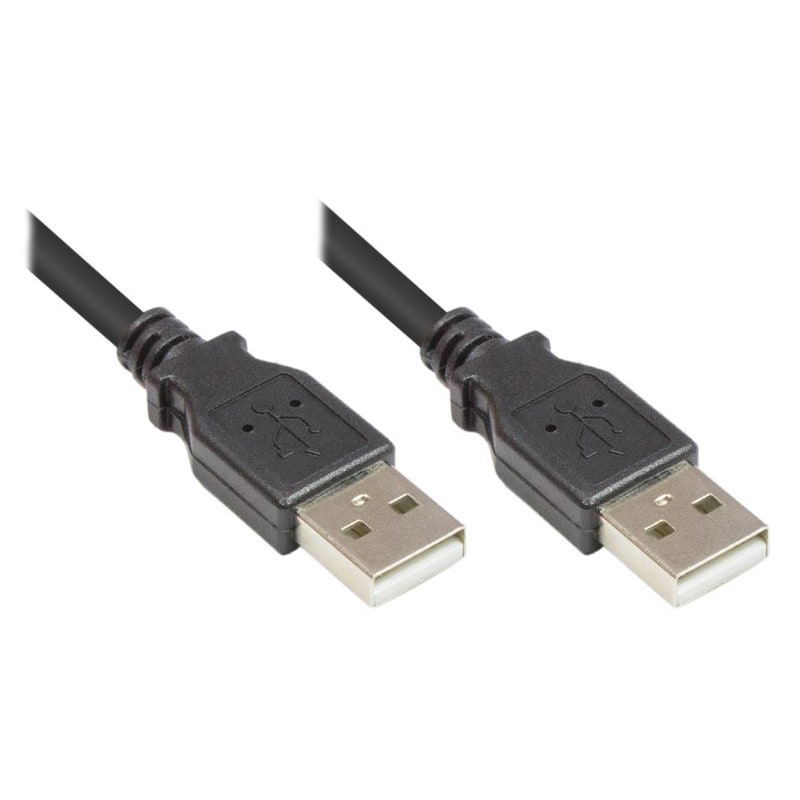 Good Connections USB 2.0 Anschlusskabel 1,8m EASY Stecker A zu A schwarz