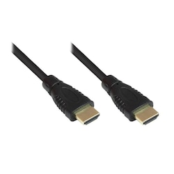 Good Connections High Speed HDMI Kabel mit Ethernet gold Stecker 0,75m schwarz