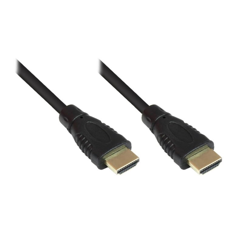 Good Connections High Speed HDMI Kabel 7,5m mit Ethernet gold Stecker schwarz