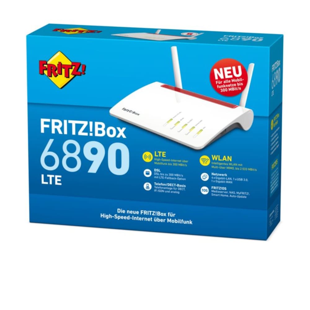AVM FRITZ!Box 6890 VDSL &amp; LTE Modemrouter mit VoIP Telefonie und DECT