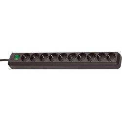 Brennenstuhl Steckdosenleiste ECO-Line 10fach mit Schalter 3,0m - schwarz