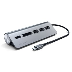 Satechi Type-C Aluminium USB Hub &amp;amp; Card Reader space gray