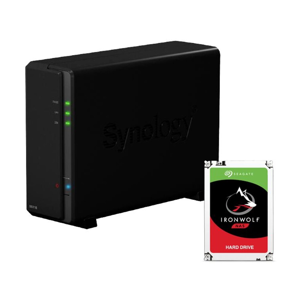Synology DS118 NAS System 1-Bay 4TB inkl. 1x 4TB Seagate ST4000VN008