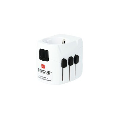 Red 4 günstig Kaufen-SKROSS World Adapter Pro Light USB 3-pol.. SKROSS World Adapter Pro Light USB 3-pol. <![CDATA[• 3-poliger Reiseadapter inklusive USB-Ladegerät • Adaptereingang für: Europa (Schuko & 2-Pol Euro) • USB Output: 5 V / 2400 mA shared • 100 V – 630 