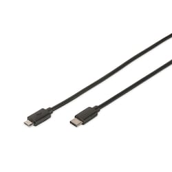 Digitus USB 2.0 Anschlusskabel 1,8m Typ-C zu mikro B High Speed St./St. schwarz