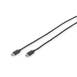 Digitus USB 2.0 Anschlusskabel 1,0m Typ-C zu C High Speed St./St. schwarz