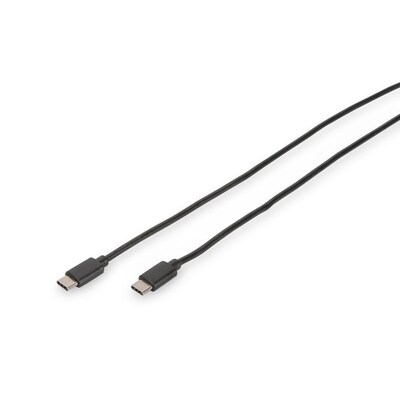 DIGITUS USB 2.0 Anschlusskabel 1,0m Typ-C zu C High Speed St./St. schwarz