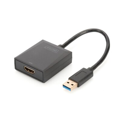 HDMI ZU günstig Kaufen-DIGITUS USB 3.0 zu HDMI Adapter Full HD schwarz. DIGITUS USB 3.0 zu HDMI Adapter Full HD schwarz <![CDATA[• HDMI-Adapter • HDMI A zu USB-A • Farbe: schwarz • passend für: Audio/Video • Farbe: Schwarz]]>. 