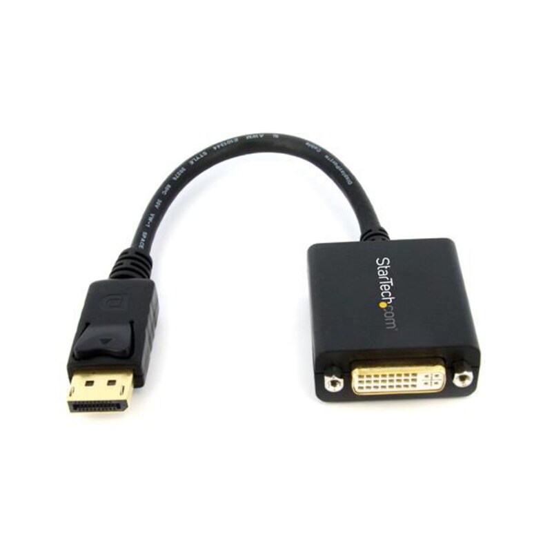 Startech Displayport Adapter 0,15m DP zu DVI HDTV passiv St./Bu. schwarz