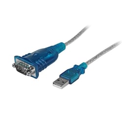 Startech Adapterkabel 0,43m USB zu Seriell RS232 St./St. silber/blau