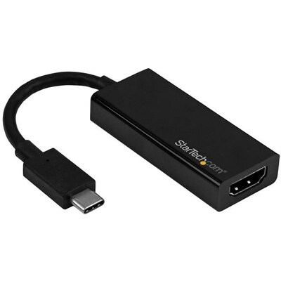 HDMI 4K günstig Kaufen-Startech USB-C zu HDMI Adapter 4K 60Hz St./Bu. schwarz. Startech USB-C zu HDMI Adapter 4K 60Hz St./Bu. schwarz <![CDATA[• HDMI-Adapter • Anschlüsse: USB Typ C und HDMI A • Farbe: schwarz • passend für: Audio/Video • Farbe: Schwarz Schließen S