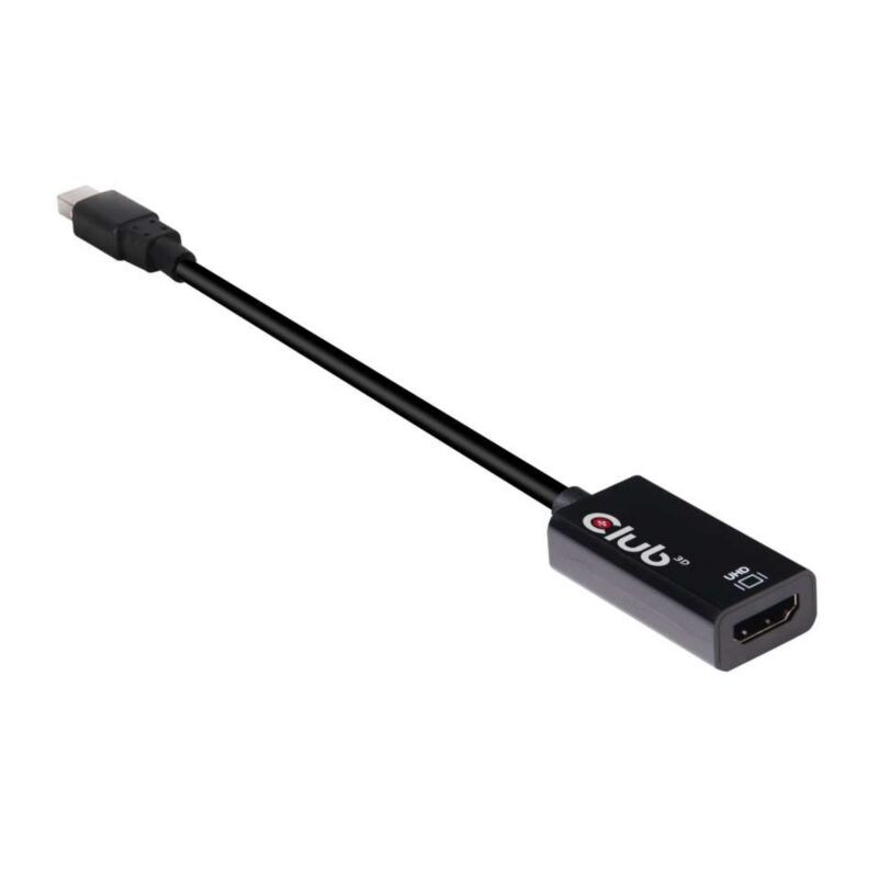 Club 3D DisplayPort 1.4 Adapter mDP zu HDMI 2.0a HDR aktiv schwarz CAC-1180