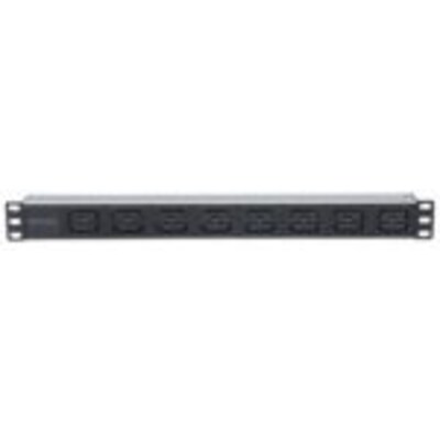 Intellinet  19 Zoll 8-fach Steckdosenleiste mit C19 Bu. C20 Stromeingang 1HE | 00766623163613