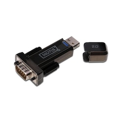 DIGITUS USB 2.0 Adapter USB-A zu Seriell St./St. schwarz