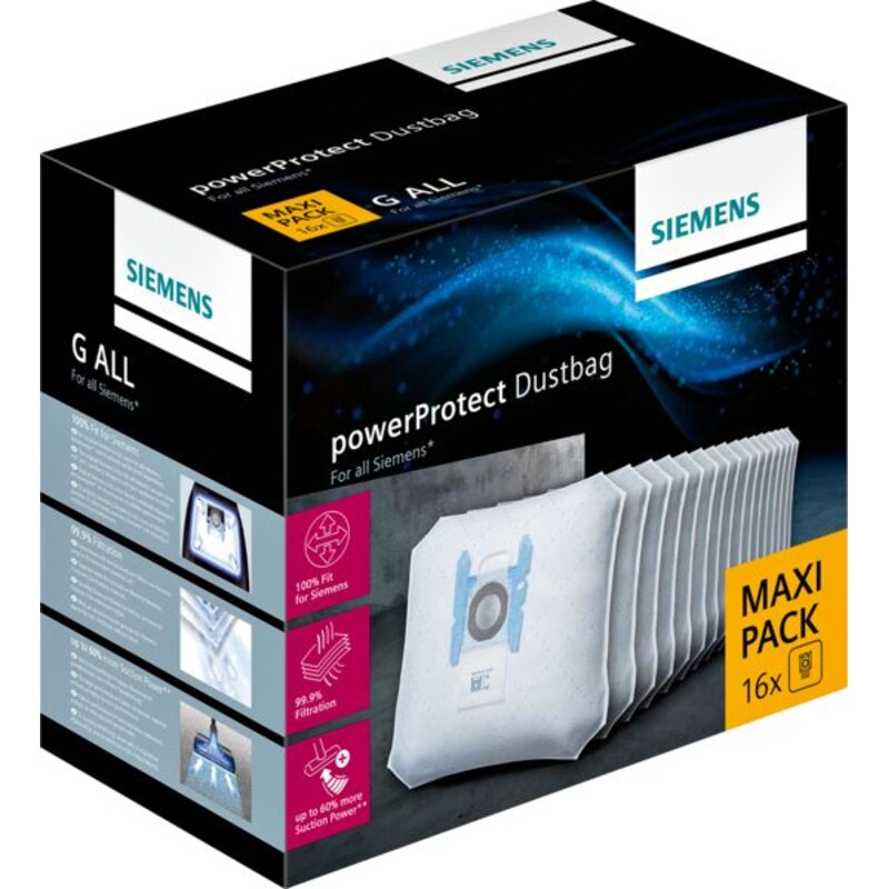 Siemens VZ16GALL PowerProtect Staubsaugerbeutel MAXI PACK (16 Stk.)