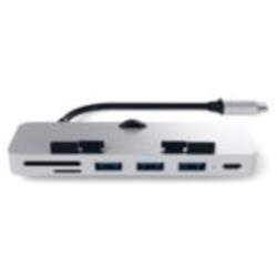 Satechi USB-C Clamp Hub Pro Multi-Port Adapter Silber