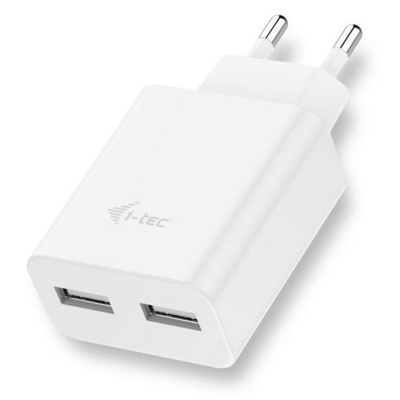 i-tec USB Power 2 Port Netzladegerät 2,4A weiß 110-240V CHARGER2A4W