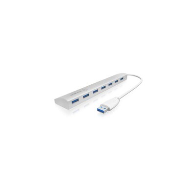 Silber Aluminium günstig Kaufen-RaidSonic Icy Box IB-AC6701 7-Port USB 3.0 Hub silber. RaidSonic Icy Box IB-AC6701 7-Port USB 3.0 Hub silber <![CDATA[• stabiles Aluminium Gehäuse • 7x USB 3.0 Typ A Anschlüsse • 1x USB 3.0 Typ A für Verbindung zum PC • Transferrate bis zu 5 Gb