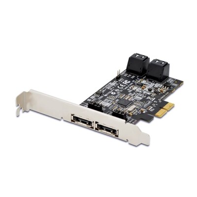 Digitus  4-Port SATA III PCI Express Karte mit 2 externe eSATA-Anschlüsse | 04016032330240