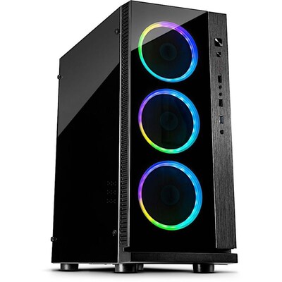 Gaming 2 günstig Kaufen-Inter-Tech W-III RGB Midi Tower ATX Gaming Gehäuse Seitenfenster. Inter-Tech W-III RGB Midi Tower ATX Gaming Gehäuse Seitenfenster <![CDATA[• ATX- Gaminggehäuse mit Seitenfenster • Frontblende aus Tempered Glass, 120mm LED-Lüfter mit Fernb