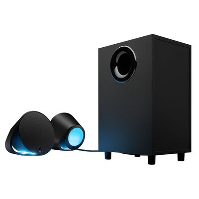 Audio Visual günstig Kaufen-Logitech G560 Lightsync PC-Gaming-Lautsprecher. Logitech G560 Lightsync PC-Gaming-Lautsprecher <![CDATA[• LIGHTSYNC™ spielbasierte RGB-Beleuchtung • Audio Visualizer • Kaftvoller 240-Watt-Sound]]>. 