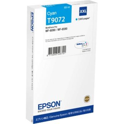 ATA mit günstig Kaufen-Epson C13T907240 Druckerpatrone T9072XXL Cyan mit hoher Kapazität 69ml. Epson C13T907240 Druckerpatrone T9072XXL Cyan mit hoher Kapazität 69ml <![CDATA[• WF-6xxx Tintenpatrone Cyan XXL • Kapazität: 69ml • Reichweite 7.000 Seiten • für 