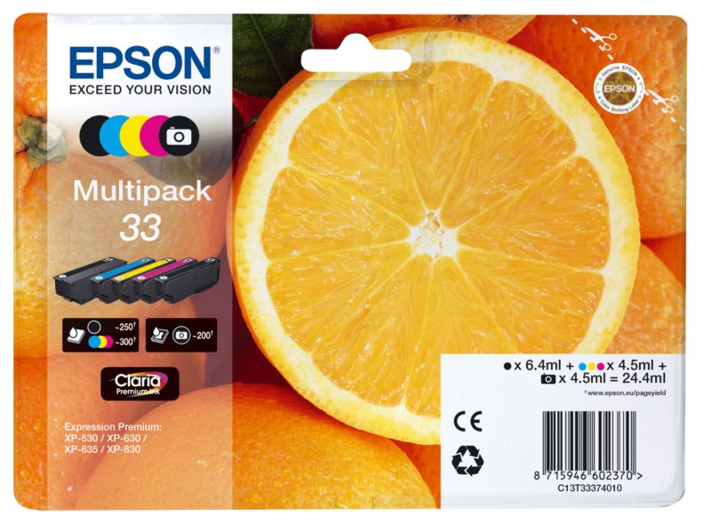 Epson 33 Druckerpatronen Multipack T3337